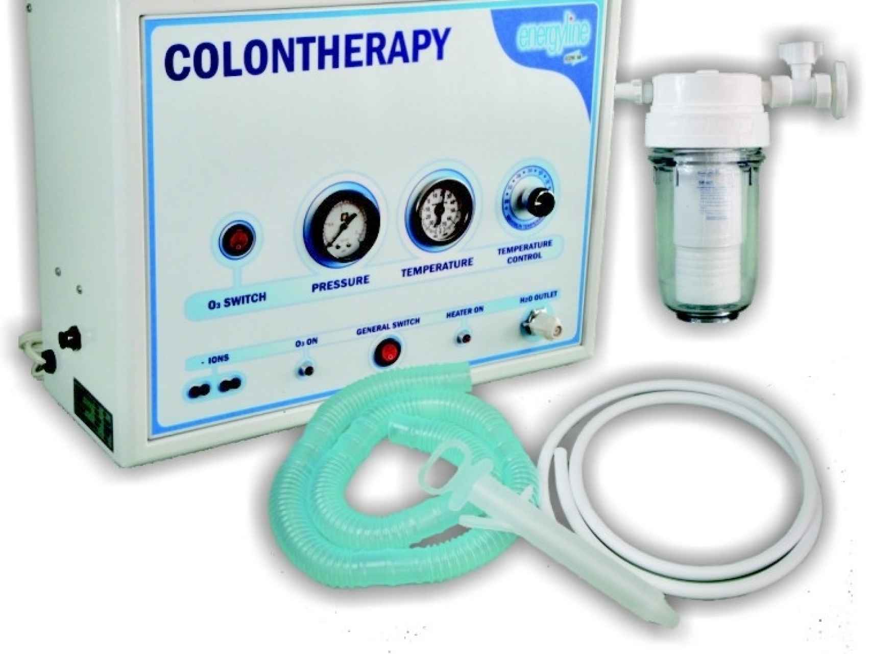 Un ejemplo del equipo utilizado por R.T. para llevar a cabo la hidroterapia de colon. Con esa manguera, introducida por el ano, se movilizan 70 litros de agua en el interior del paciente.