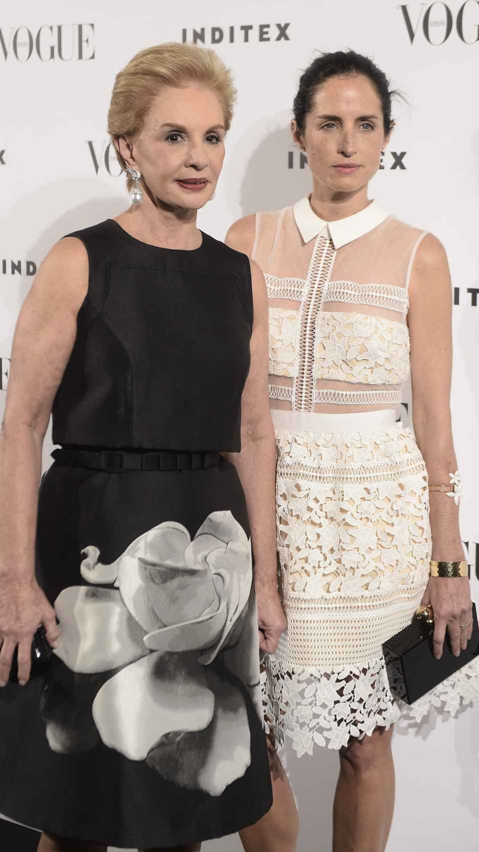 Adriana Carolina Herrera, junto a su madre, la diseñadora, Carolina Herrera, en una imagen de archivo.