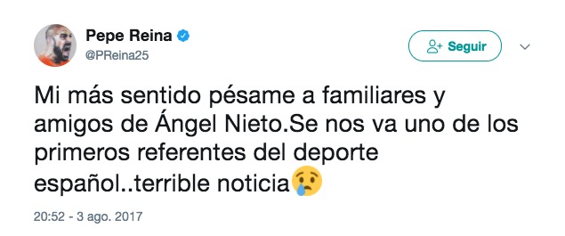 Las reacciones del mundo del deporte ante el fallecimiento de Ángel Nieto