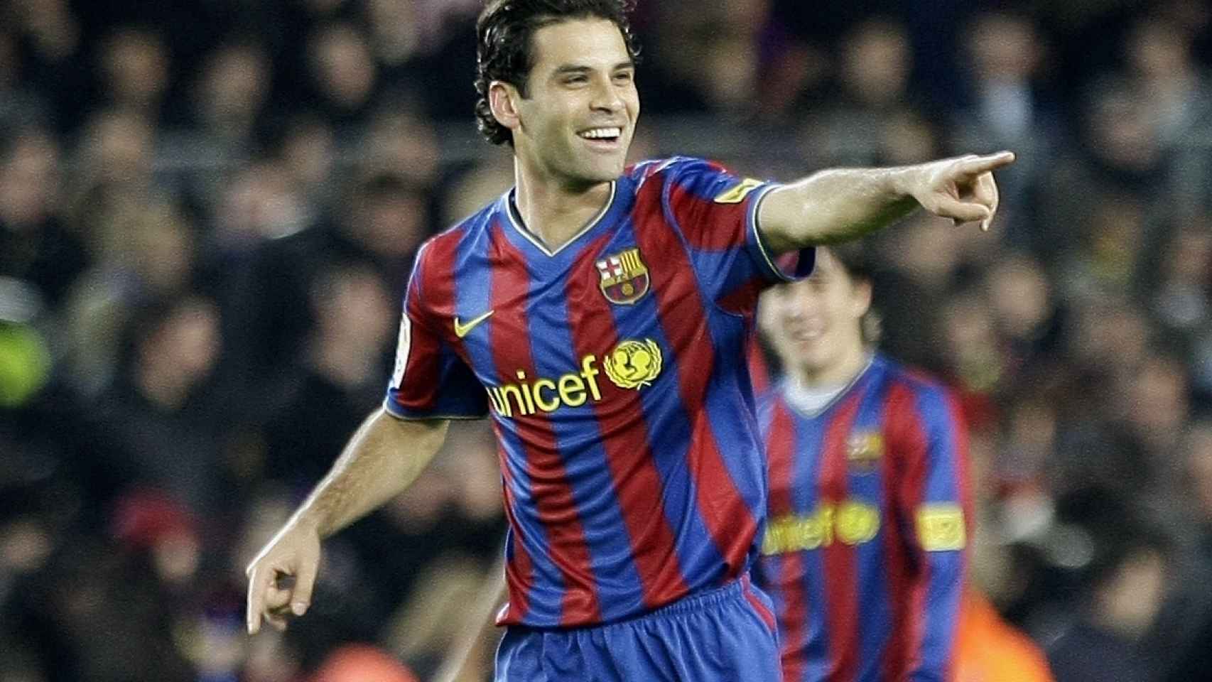Rafa Márquez en su etapa de jugador del FC Barcelona