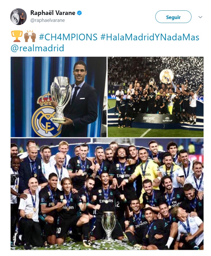 Así celebró la plantilla del Real Madrid la Supercopa en el vestuario