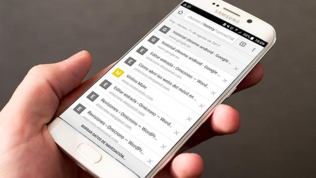historial movil sincronizacion google chrome