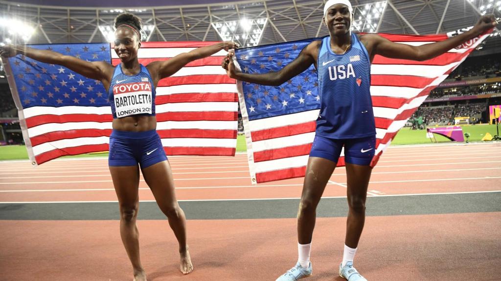 Bartoletta y Brittney Reese, bronce y oro mundial en longitud.