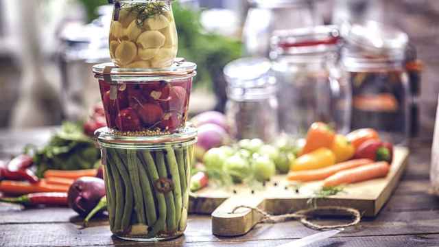 Preserving Organic Vegetables in Jars