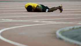 Bolt, hundido tras acabar lesionado su última final.