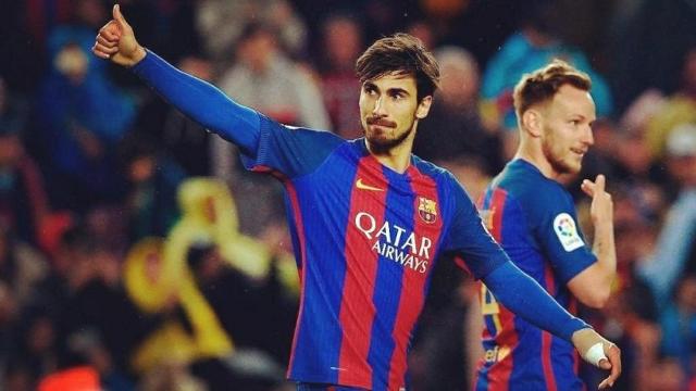 André Gomes celebra un gol. Foto: Twitter (@aftgomes)