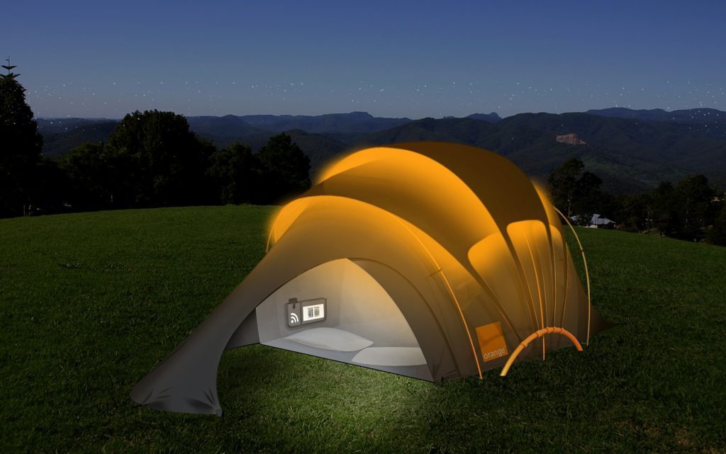 concepto orange solar tent caseta