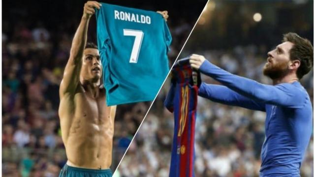 Cristiano emula la celebración de Messi. Foto: Twitter