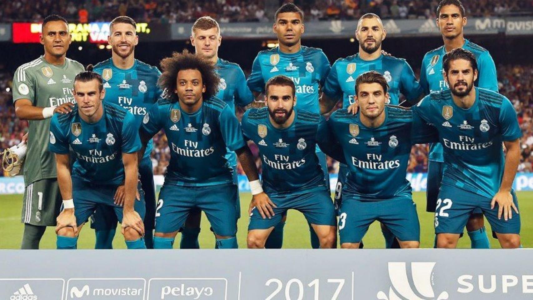 Once titular del Madrid ante el Barcelona