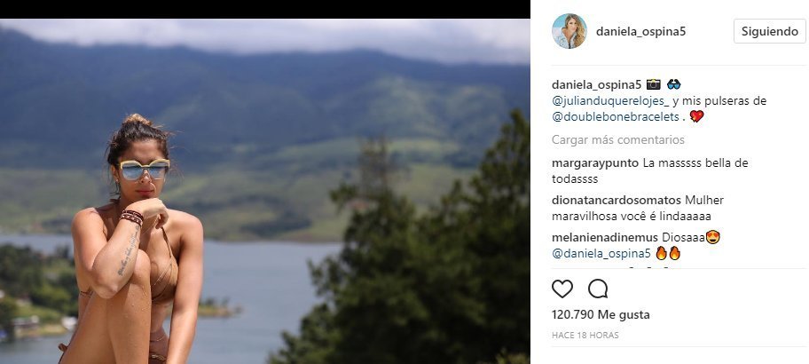 Daniela Ospina, la ex de James, se luce en bikini en su Instagram