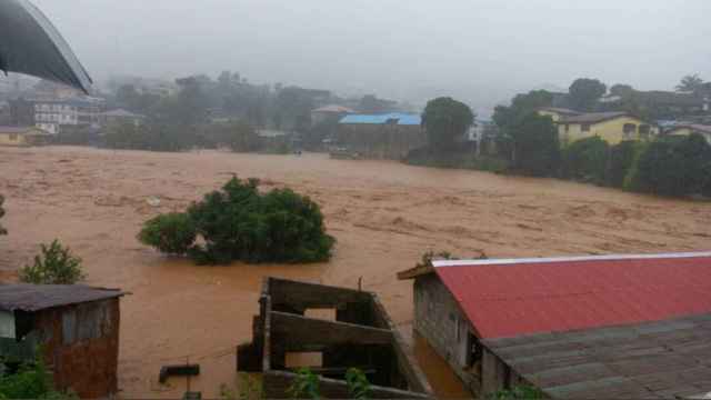 Imagen de las inundaciones en Sierra Leona.