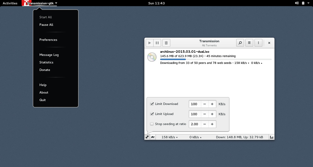 transmission linux cliente torrent