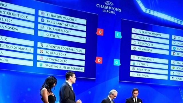 Resultado del sorteo de la primera fase de la Champions.