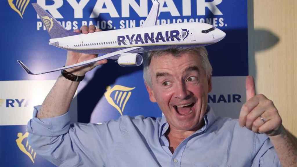 Michael O´Leary, CEO de Ryanair, durante su reunión con periodistas en Madrid.