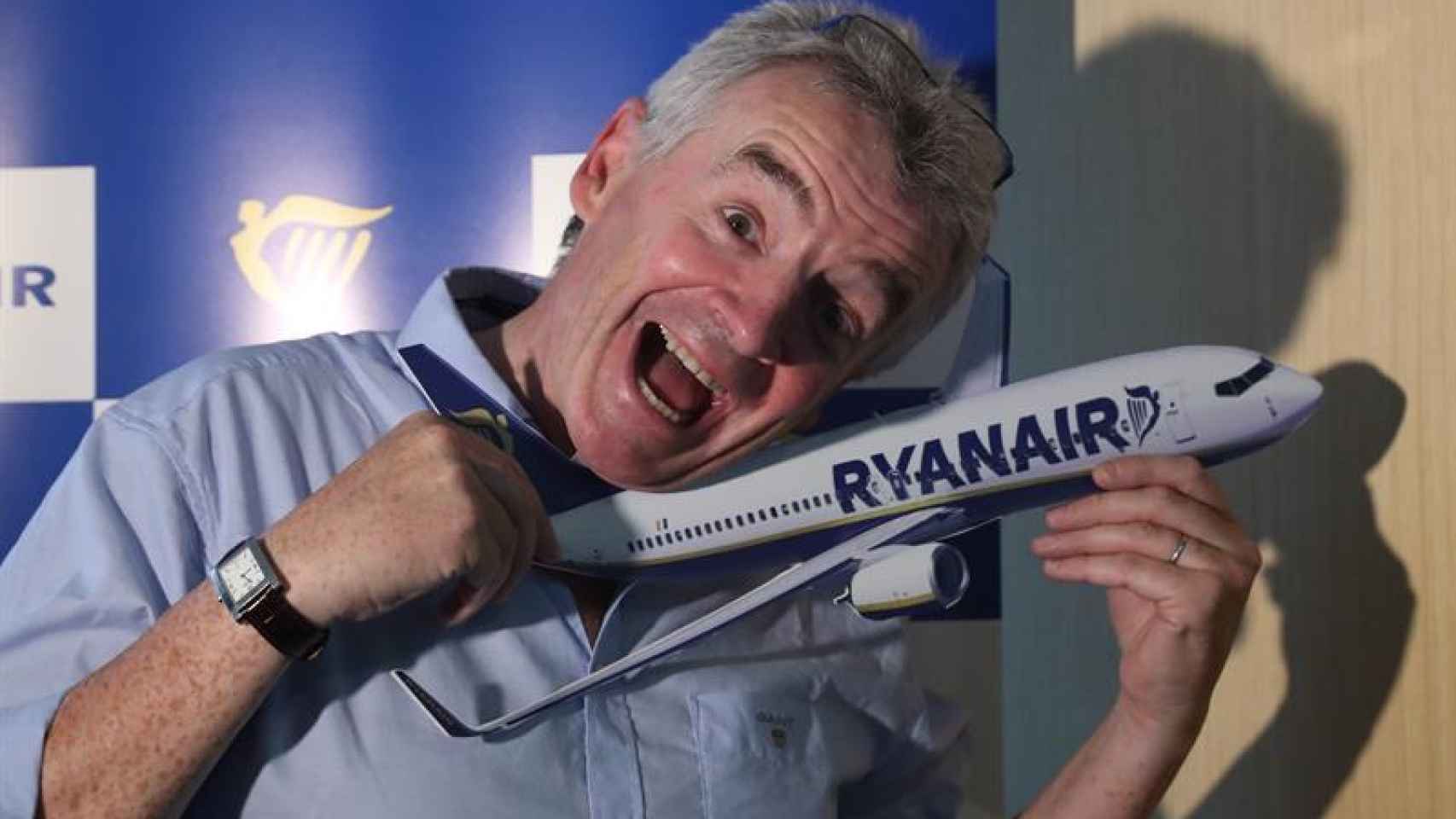Michael O´Leary, consejero delegado de Ryanair durante su rueda de prensa en Madrid.