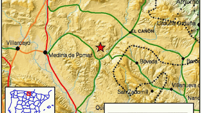 Seísmo de magnitud 3 cerca de Burgos.