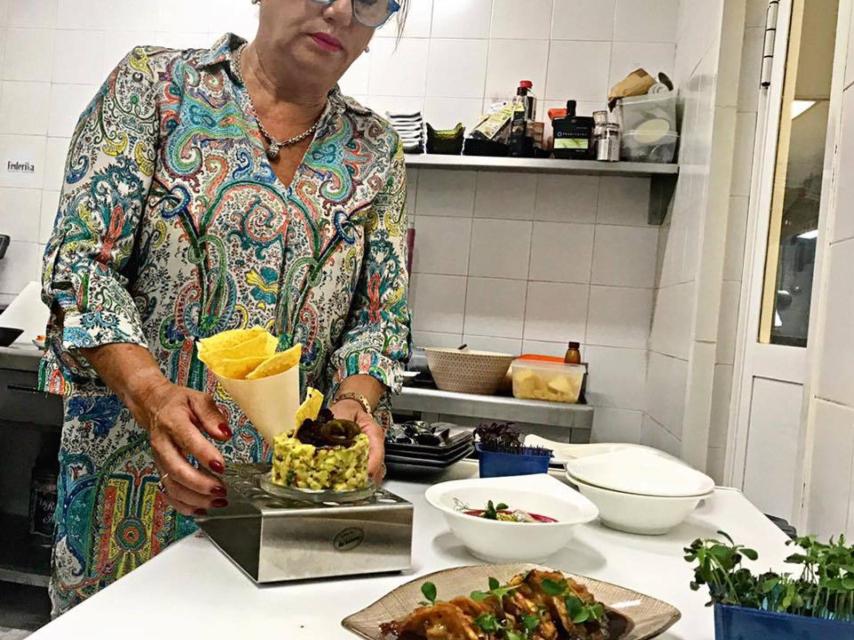 Mayte Zaldívar, en los fogones.