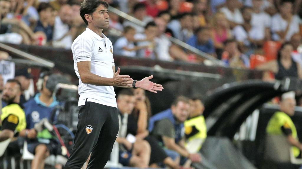 Marcelino García Toral, en elprimer partido de Liga.