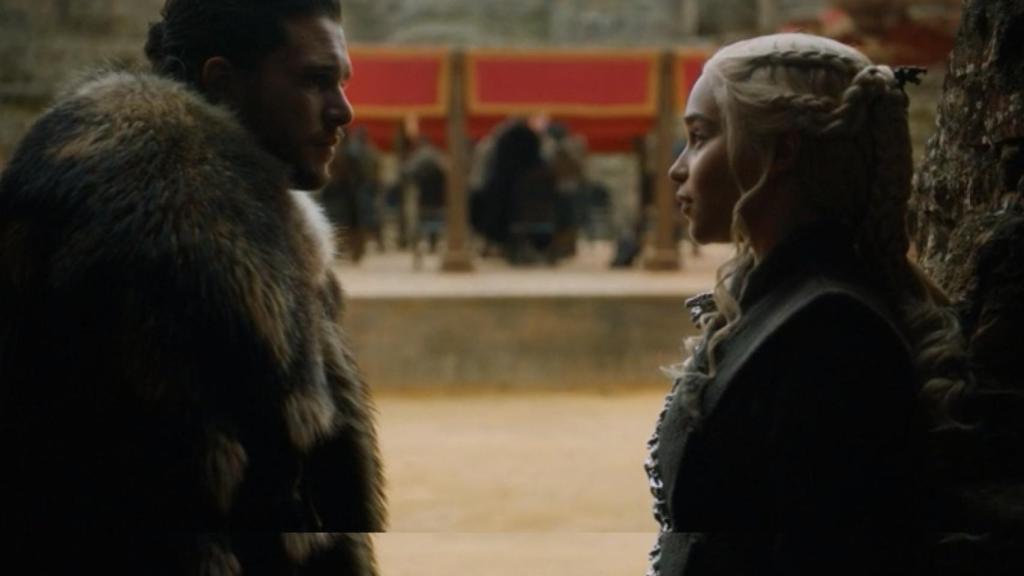 Jon y Daenerys charlando de sus cosas