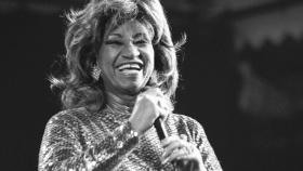 Celia Cruz en los Billboard. Getty.