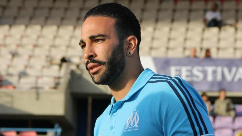 Adil Rami en un entrenamiento con el Marsella