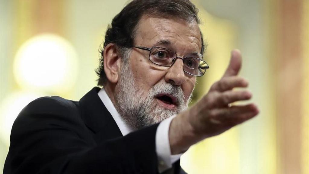 Rajoy, durante su intervención en el pleno.