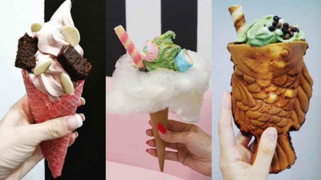 Algunas de las propuestas de helados más demandadas del local. | Foto: Instagram @malvys_shake.
