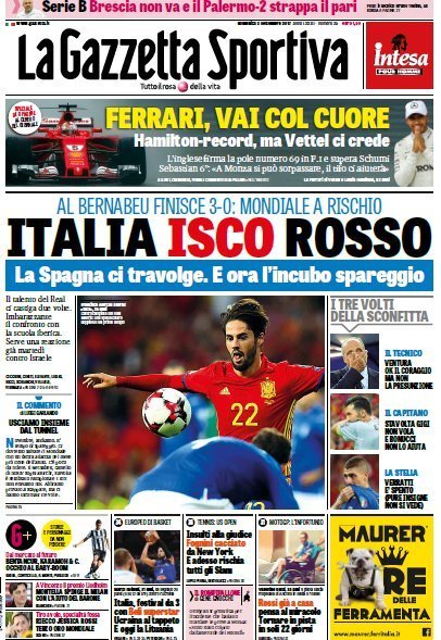 La prensa italiana se rinde a la exhibición de Isco y se echa encima de