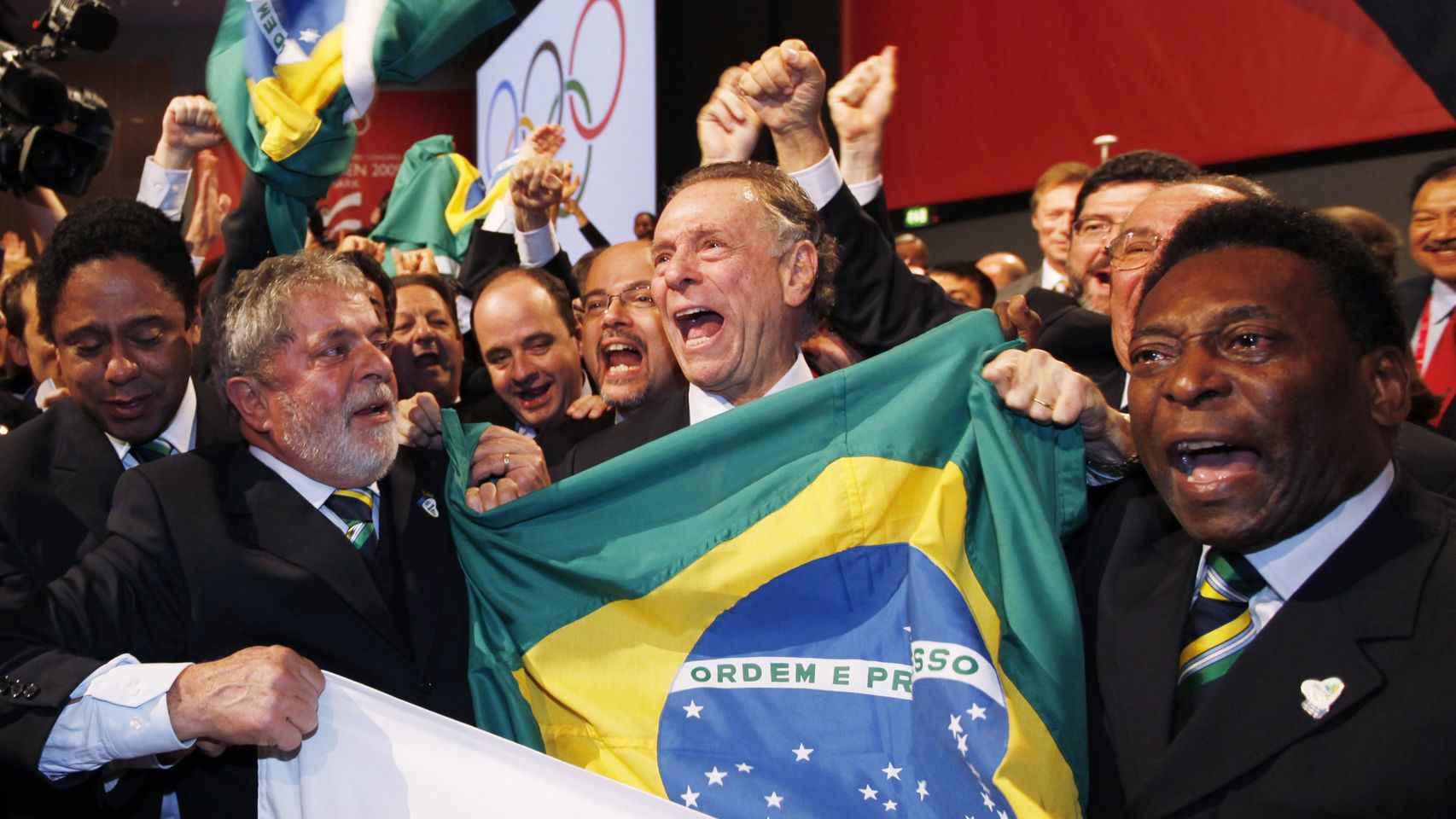 Lula, Carlos Nuzman y Pelé cuando se adjudicaron los Juegos de 2016.