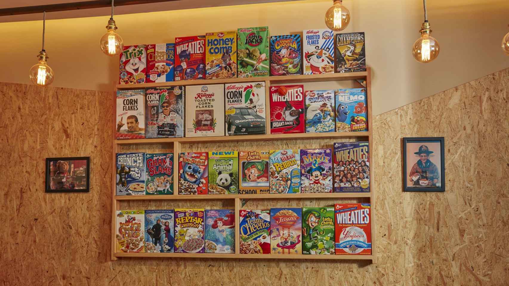Algunos de los cereales disponibles en Cereal Hunters Café.