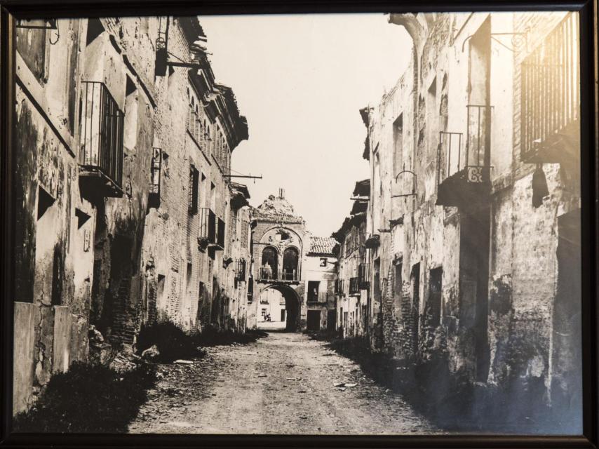 Los bombardeos sobre Belchite destrozaron buena parte del pueblo.