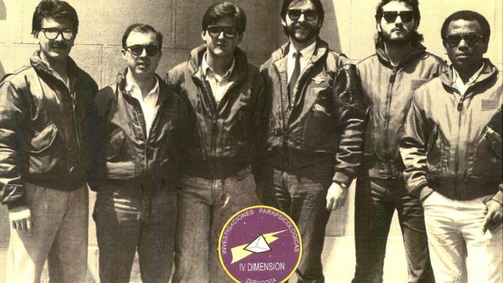 El equipo de 'Cuarta Dimensión' que trabajó sobre Belchite.