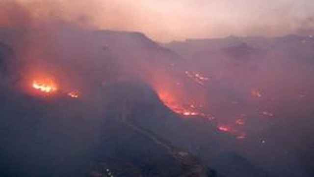 Incendio que debastó Gran Canaria en 2007.