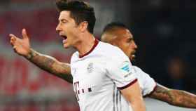 Vidal y Lewandowski, en la derrota ante el Hoffenheim   Foto: Twitter (@FCBayern)
