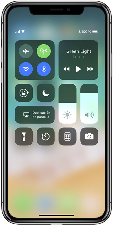 centro de control ios 11 apple iphone x