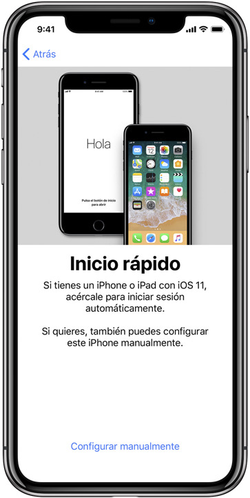 configuracion automatica ios 11 apple iphone x
