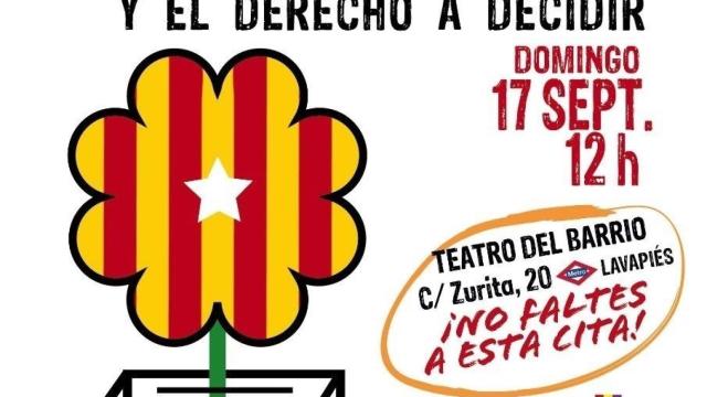 El acto del 1-O en Madrid se celebrará en el Teatro del Barrio de Lavapiés