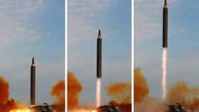 Imagen del último lanzamiento norcoreano.