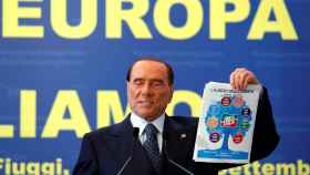 Berlusconi, durante un mitin en Fuggi.