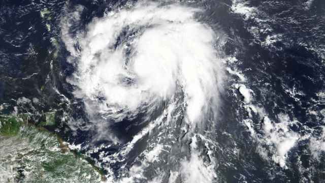 Imagen de satélite del huracán María.