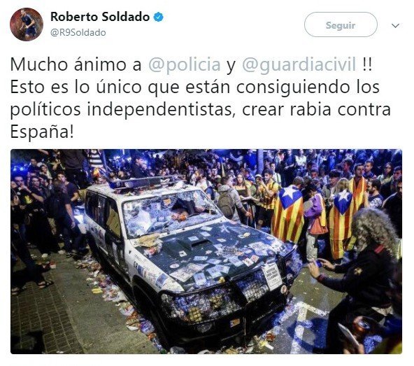 Soldado carga contra los políticos independentistas: Están creando rabia contra España