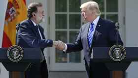 Mariano Rajoy con el presidente de EEUU, Donald Trump.