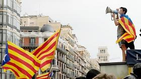 Manifestación en la plaza Universidad de Barcelona