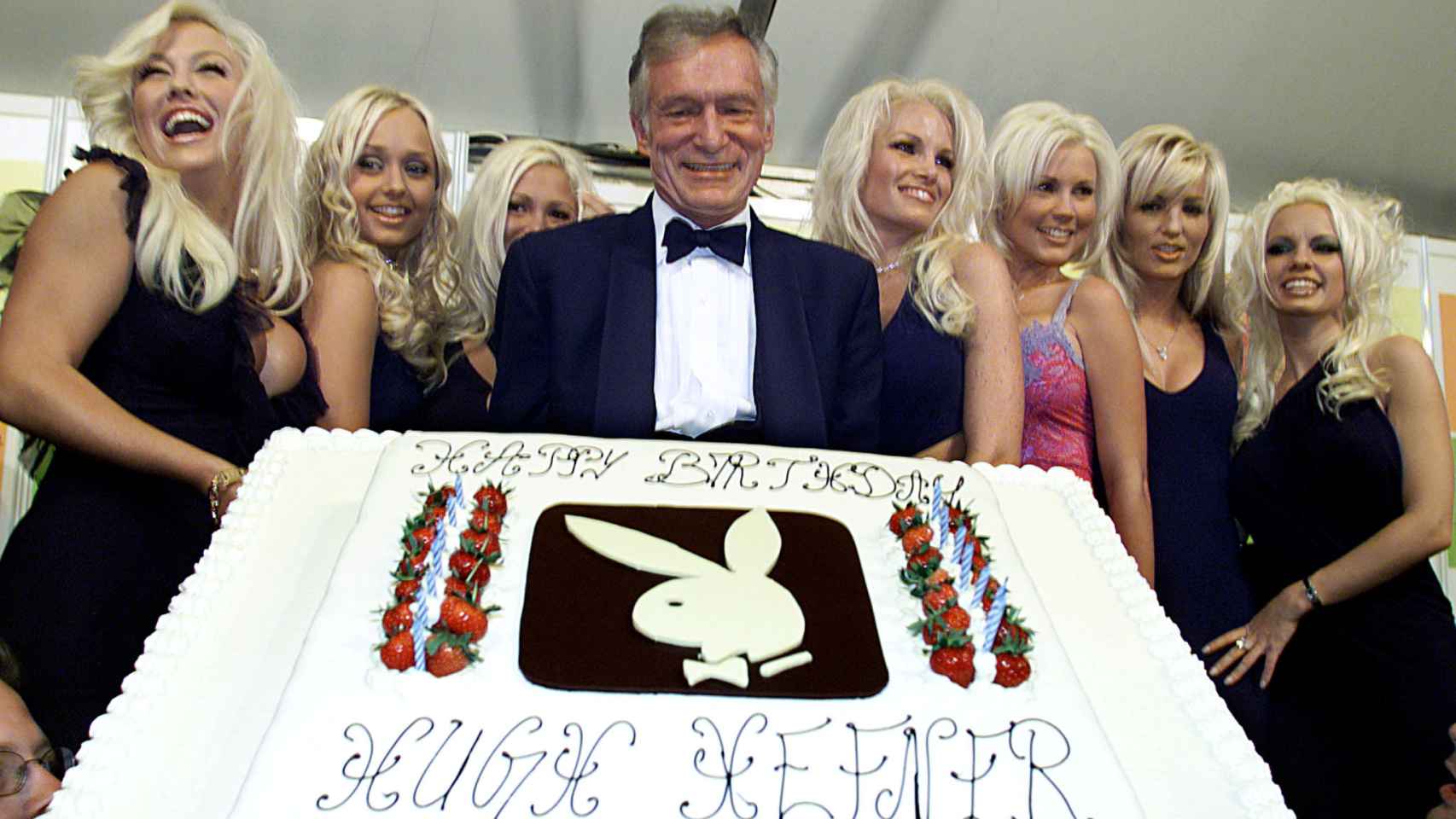 Hugh Hefner, en la celebración de su cumpleaños.