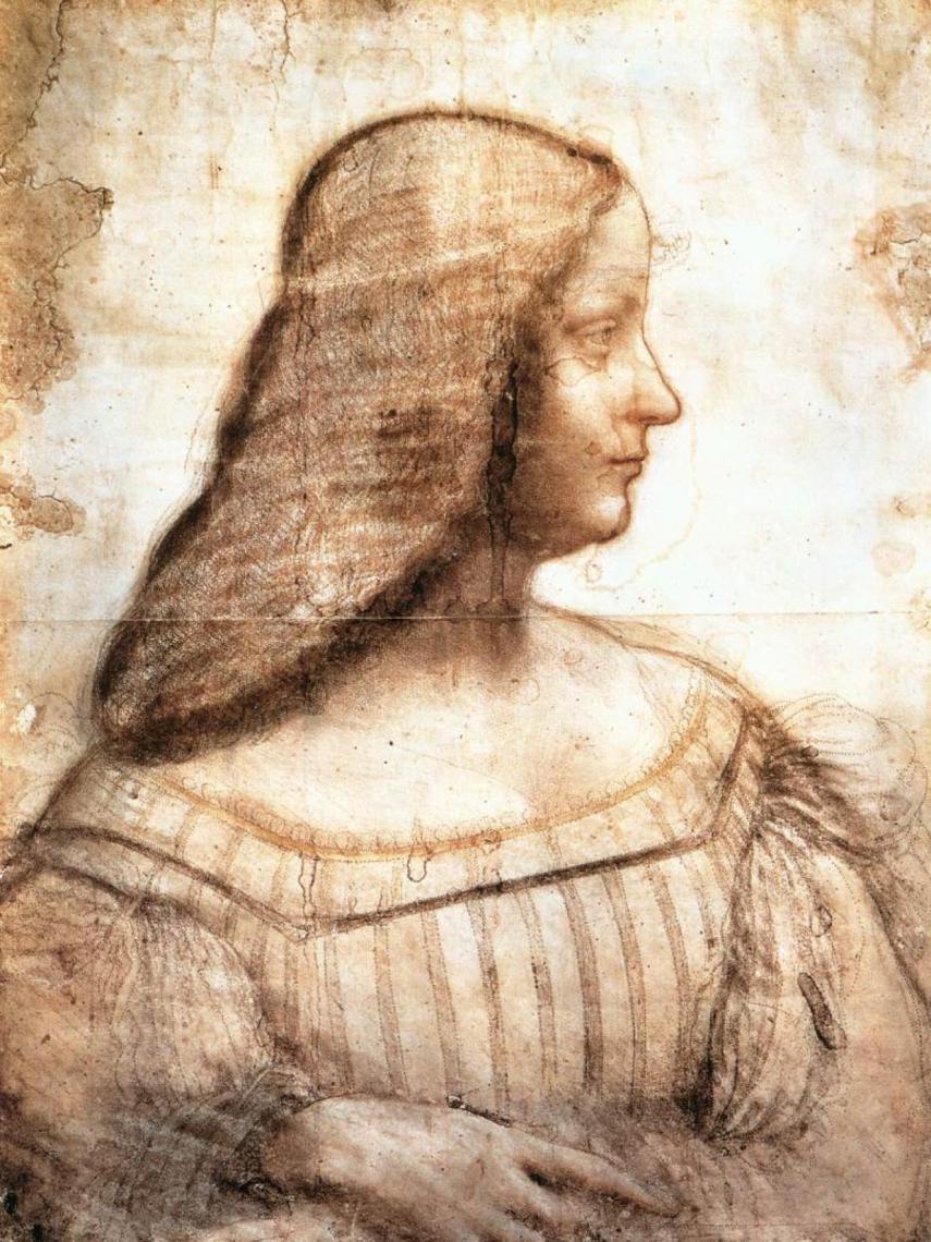 Retrato de Isabella d'Este de Leonardo da Vinci.