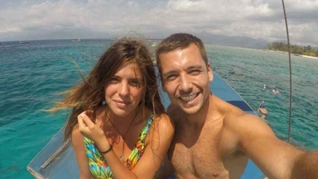 Laura Matamoros y Benji Aparicio, durante sus vacaciones este verano.