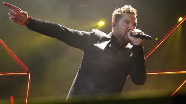 David Bisbal durante el concierto de Madrid.