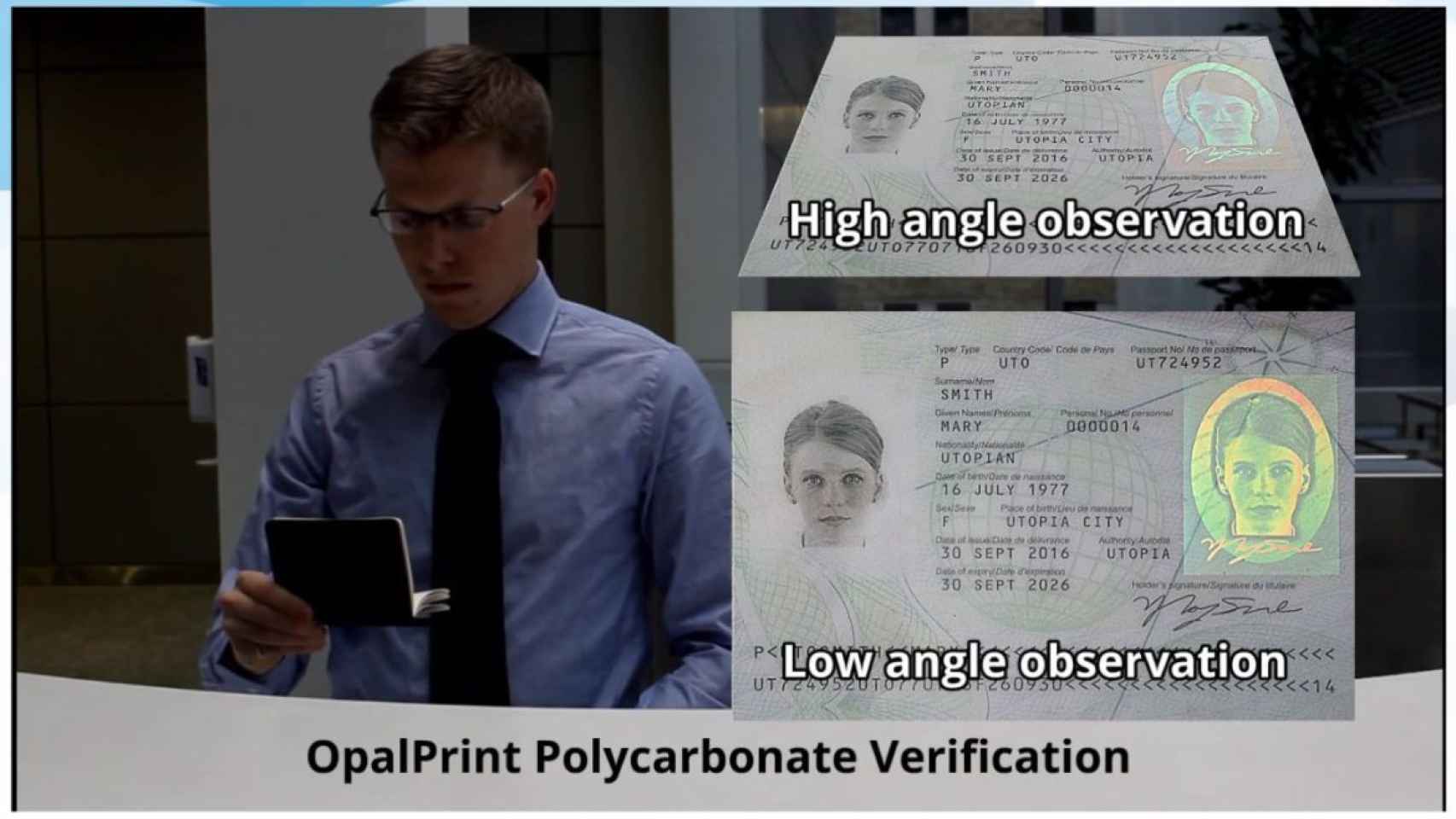 Demostración de verificación con el sistema OpalPrint.