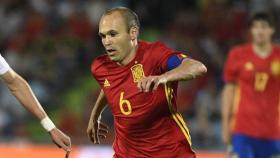 Iniesta, en la selección.