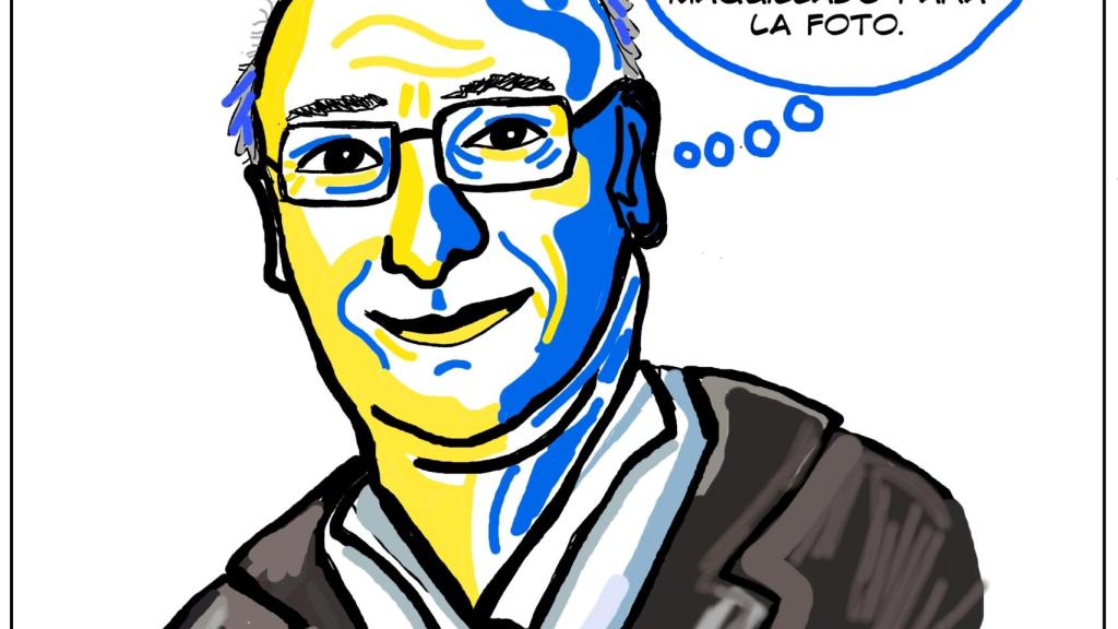 Caricatura de Francis Mojica, publicada en la revista 'Acta sanitaria'